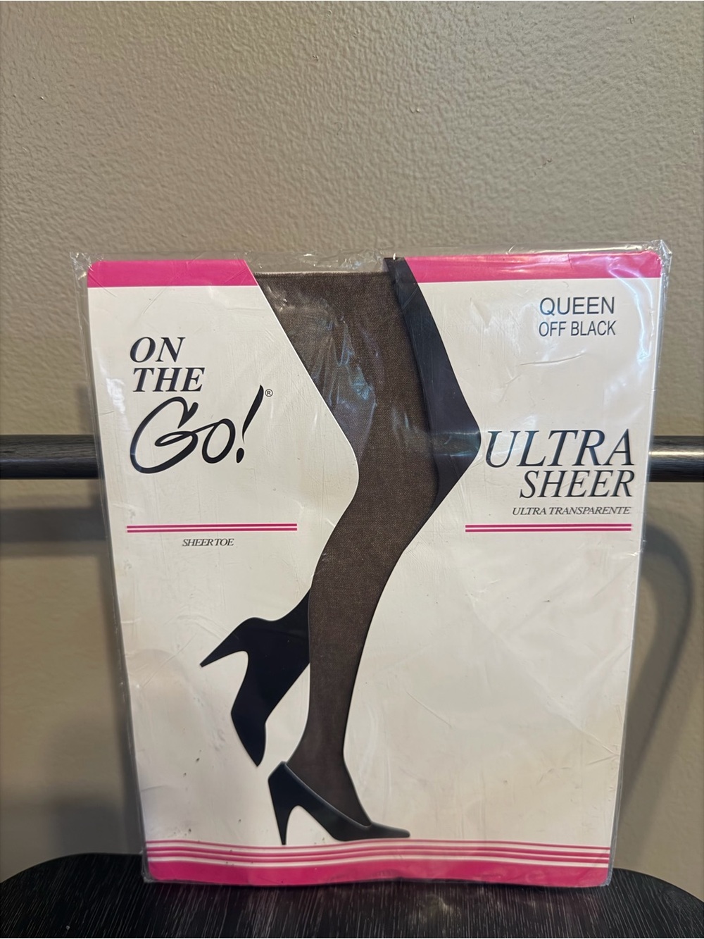 NIP On The Go Ultra Sheer Pantyhose Queen Off Black Sheer Toe Hosiery